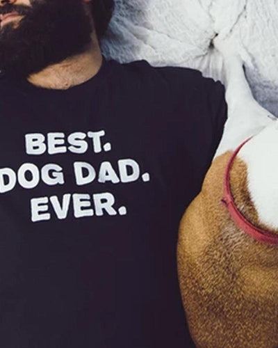 Pawz Men’s Best Dog Dad Ever Black Tee - Pawz