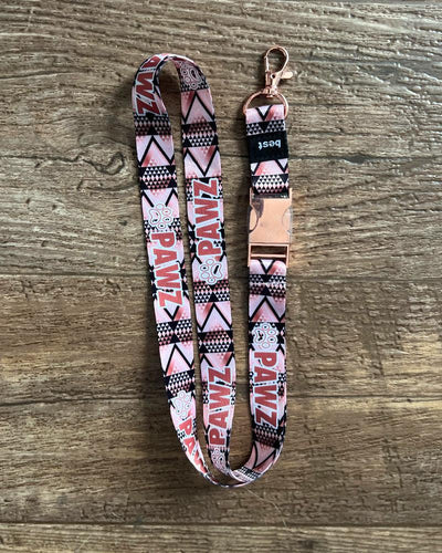 Pawz Rose Gold Aztec Lanyard - Pawz