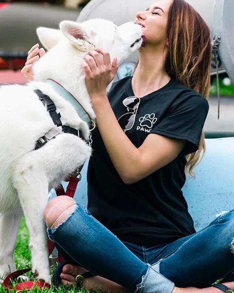 Pawz Floral Print Black Tee - Pawz