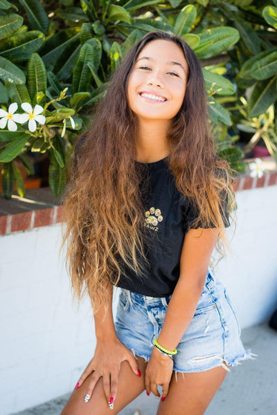Pawz Sunflower Bouquet Black Tee - Pawz