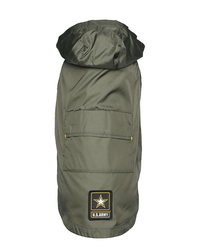 U.S. ARMY PACKABLE DOG RAINCOAT - Pawz