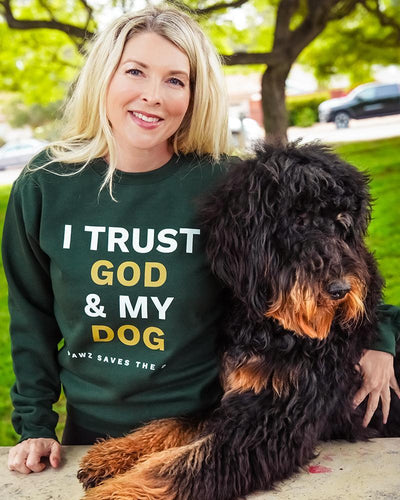 Pawz I Trust God & My Dog Crewneck - Pawz