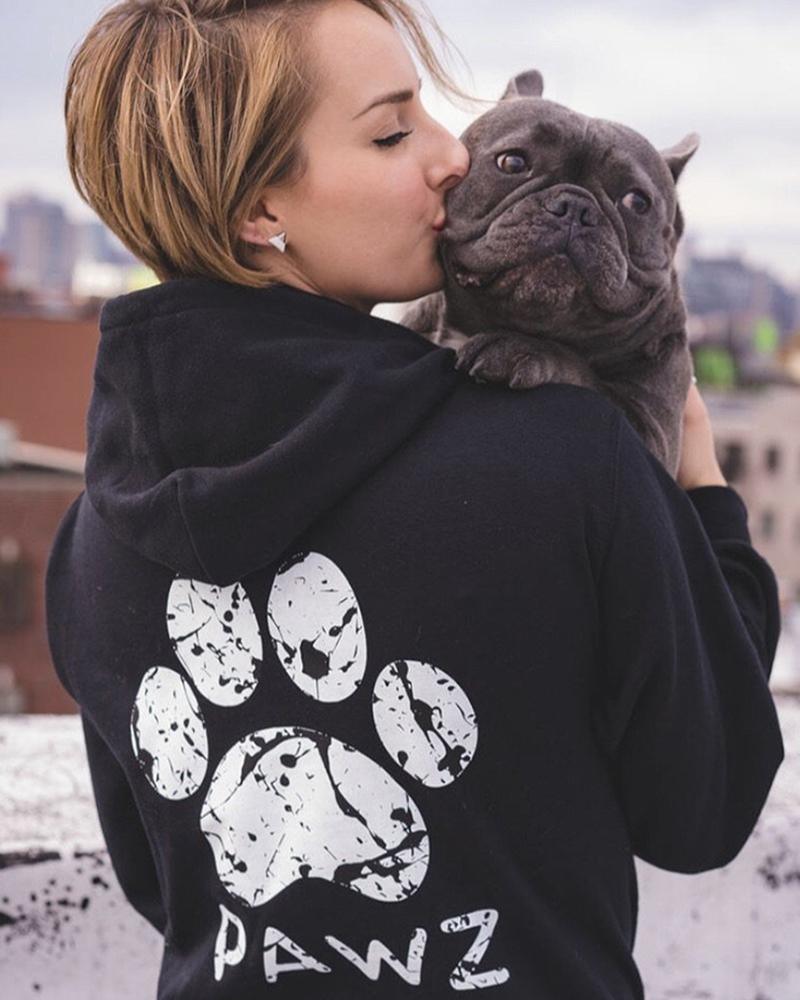 Pawz Splatter Print Black Hoodie - Pawz
