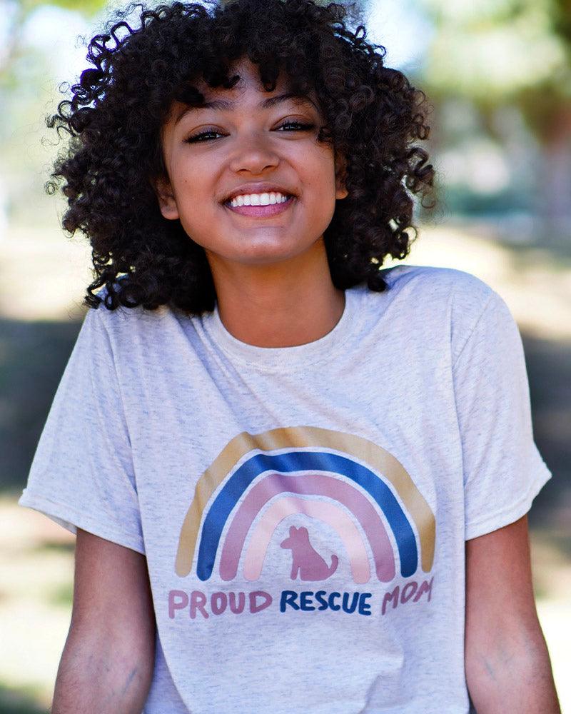 Pawz + Best Friends Proud Rescue Mom Oatmeal Tee - Pawz
