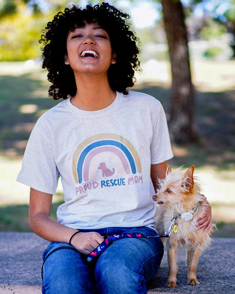 Pawz + Best Friends Proud Rescue Mom Oatmeal Tee - Pawz